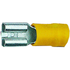 Klauke - Fiche femelle jaune pour languette plate de 6.3 x 0.8mm, section: 4 a 6,0mm2