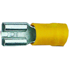 Klauke - Fiche femelle jaune pour languette plate de 6.3 x 0.8mm, section: 4 à 6,0mm²