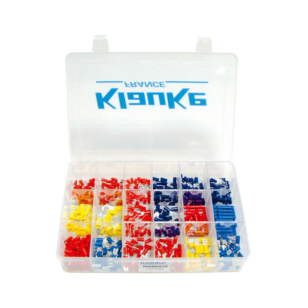 Klauke - Fiche femelle avec dérivation, pré-isolée rouge, section: 0,5 à 1,5mm²