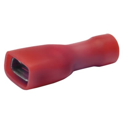 Klauke - Fiche femelle rouge totalement isolée 4.8x0,5mm