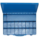 Klauke - Coffret métallique assortiment vide, 19 petits compartiments + 1 grand