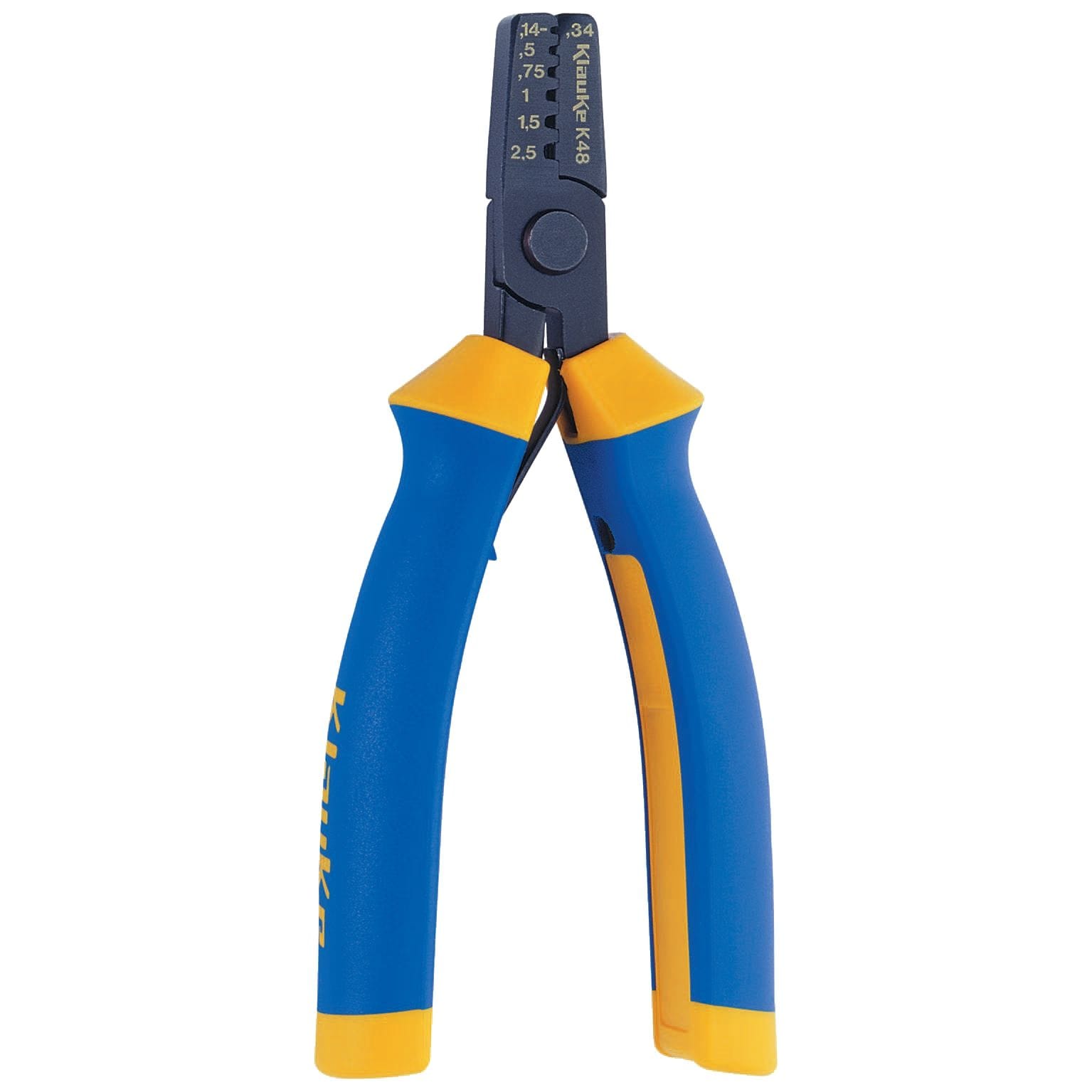 Klauke - Pince pour sertir les embouts de 0,14à 2,5mm². empreinte: trapézoïdale.