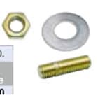 Klauke - Goujon en laiton, filetage M6x100, longueur totale 22mm avec butée centrale