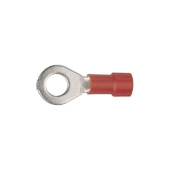 Klauke - Cosse pre-isolee rouge a plage ronde section 0,5 a 1,5mm2 bornage M5