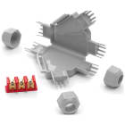 Klauke - FRED-Y, mini joint IP68, gris, avec 3 entrées et connecteurs 3x4mm²