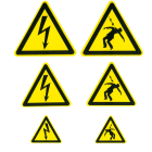 Klauke - Etiquette adhesive de signalisation danger: ECLAIR. Dimensions: triangle: 50mm