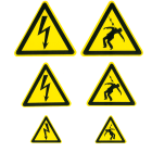 Klauke - Etiquette adhésive de signalisation HOMME FOUDROYE. Dim: triangle de 100mm