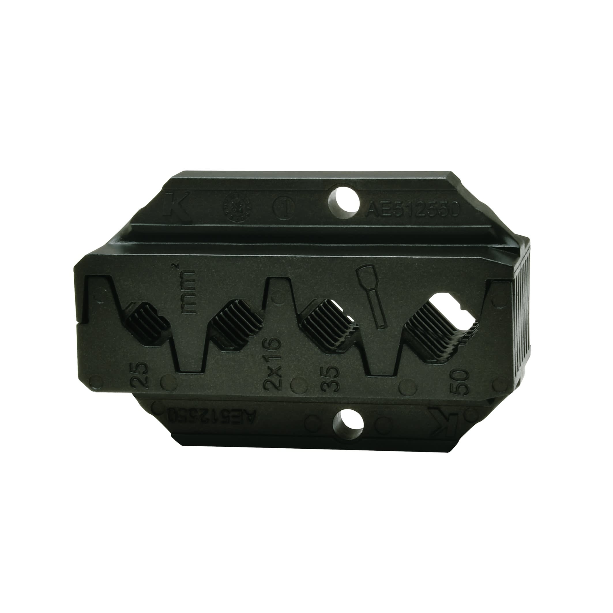 Klauke - Matrice à sertir pour embouts simples de 25 à 50 mm² et doubles de 16mm²