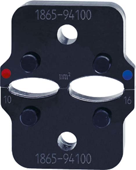 Klauke - Matrice série "K50" pour sertir les cosses isolées rouge, bleues, de 10 et 16mm²