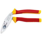 Klauke - Pince universelle coudée, isolée 1000V, manches bi-matière, dimension: 180mm