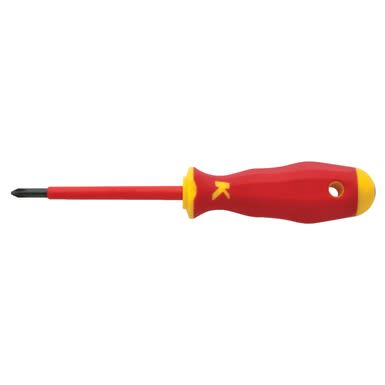 Klauke - Tournevis isolé 1000 V pour vis cruciforme Phillips PH1. long. de lame 80mm