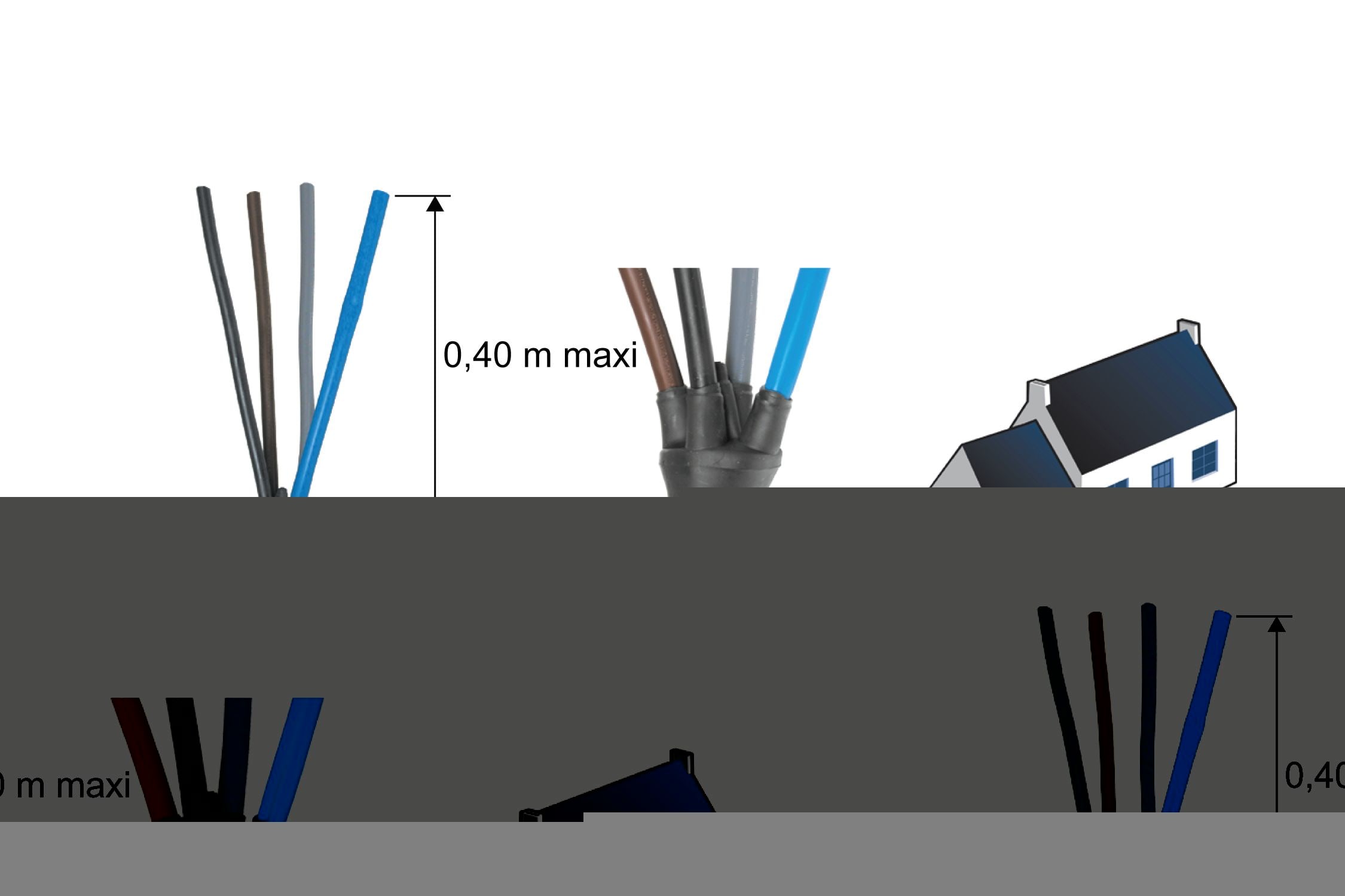Sicame - Tête de câble à froid branchement intérieur - 4x25 à 4x35 avec isolation neutre