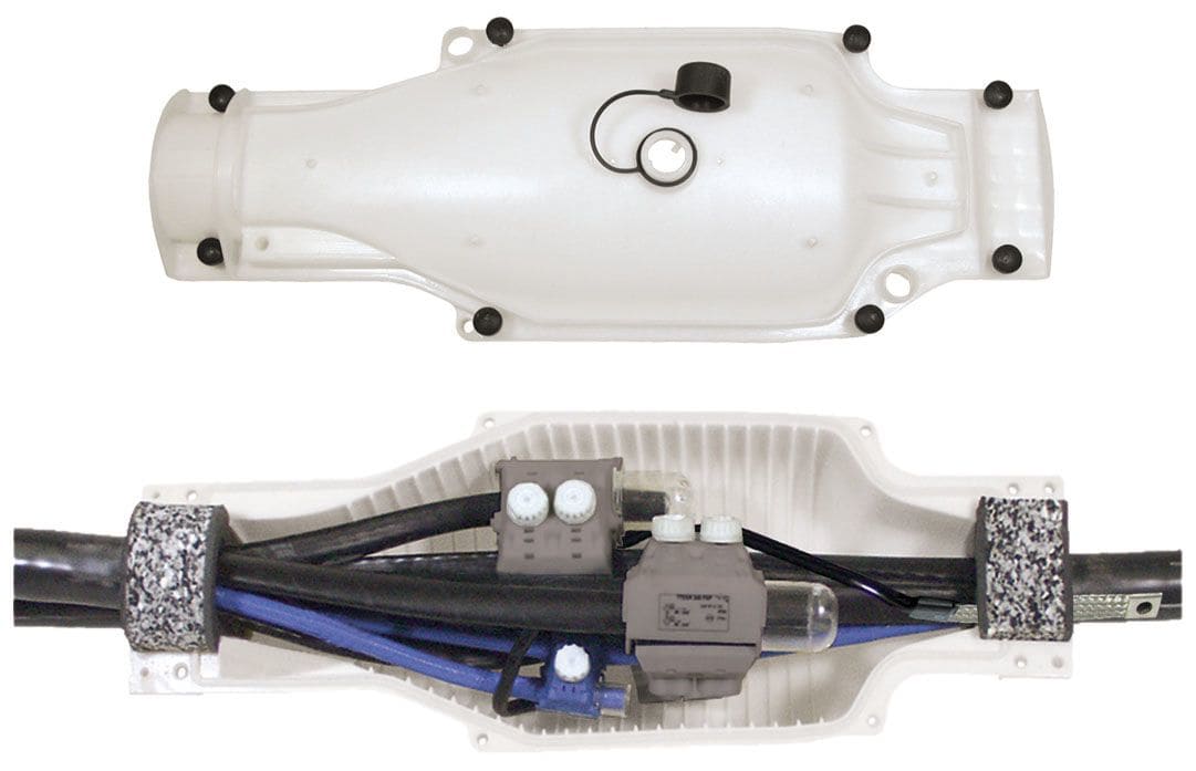 Sicame - Accessoire coulé pour jonction dérivation de réseau câble BTS 95-240 et 50-150.