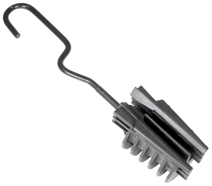 Sicame - Pince d'ancrage branch matière isolante et crochet acier réglable 2x6 - 4x35