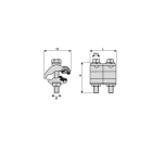 Sicame - Raccord Al/Cu à rainures parallèles 22-150/10-95² graisse contact tête fusible