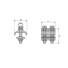 Sicame - Raccord aluminium à rainures parallèles 10 à 95mm² tête fusible