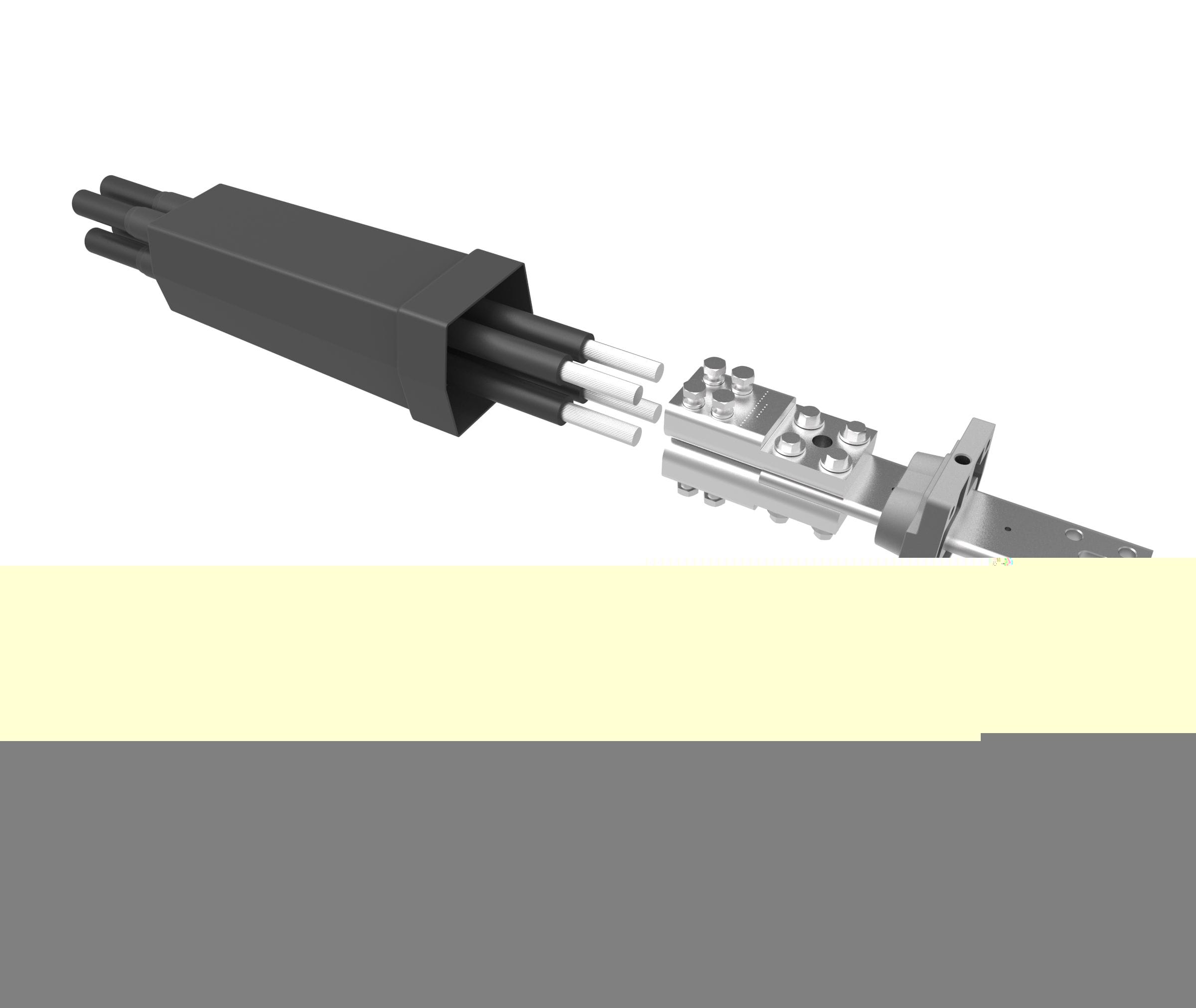 Sicame - Kit 1 cosse RSM double courte 240mm², protection IP2X et visserie