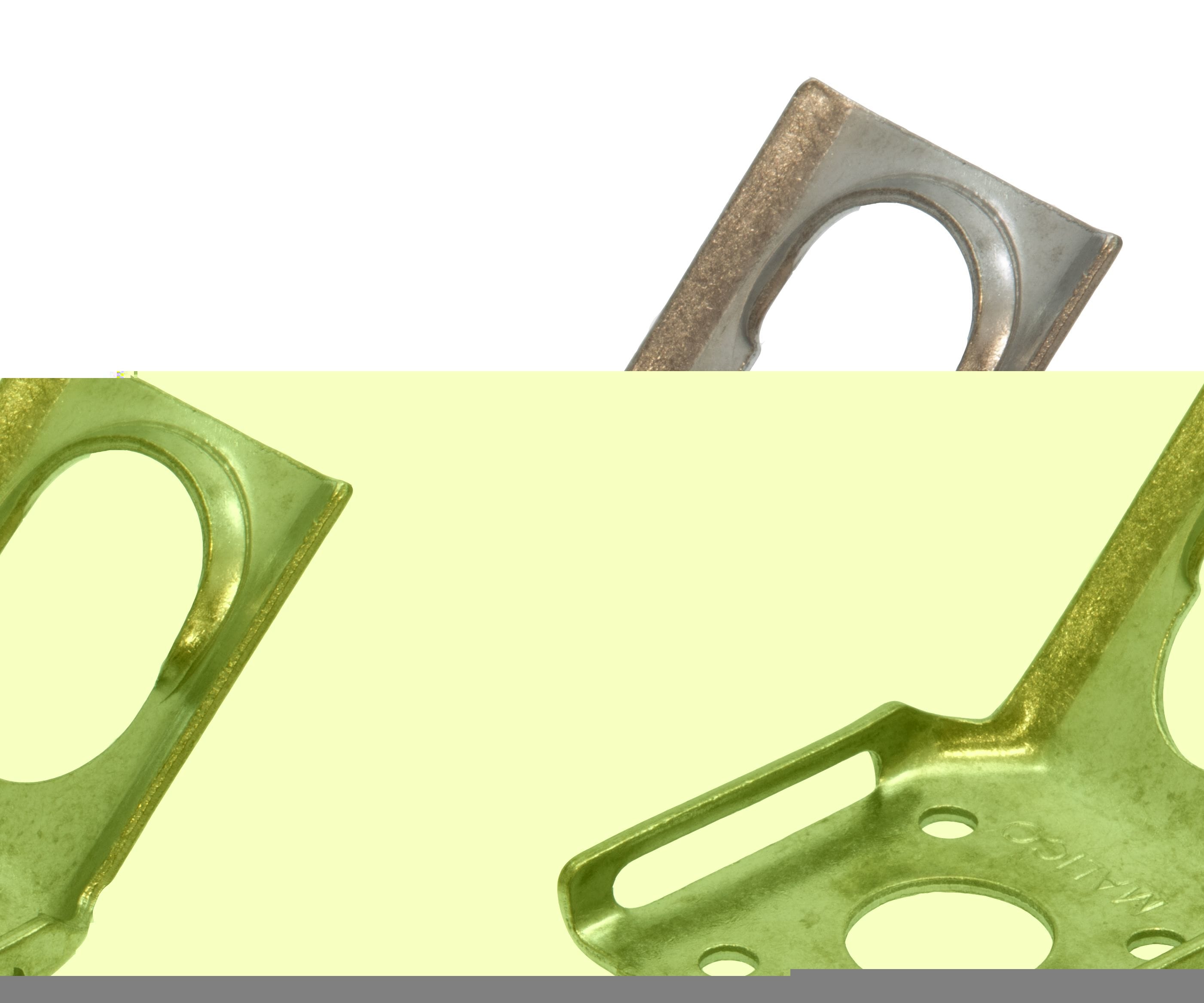 Sicame - Patte d'ancrage (acier). Fixation par boulon Ø16 mm ou feuillard ou 4 vis Ø4 mm