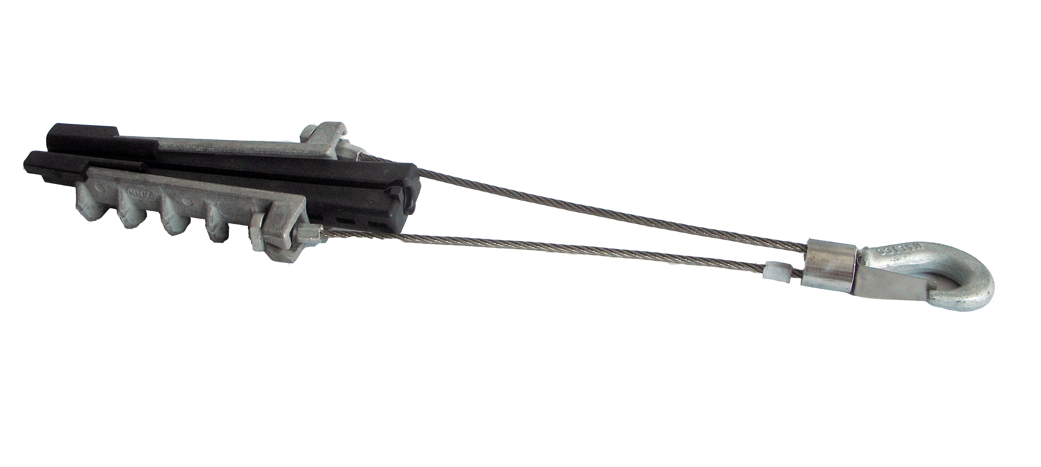 Sicame - Pince ancrage synth avec crochet réseaux torsadés porteur 70 tenue 2000daN