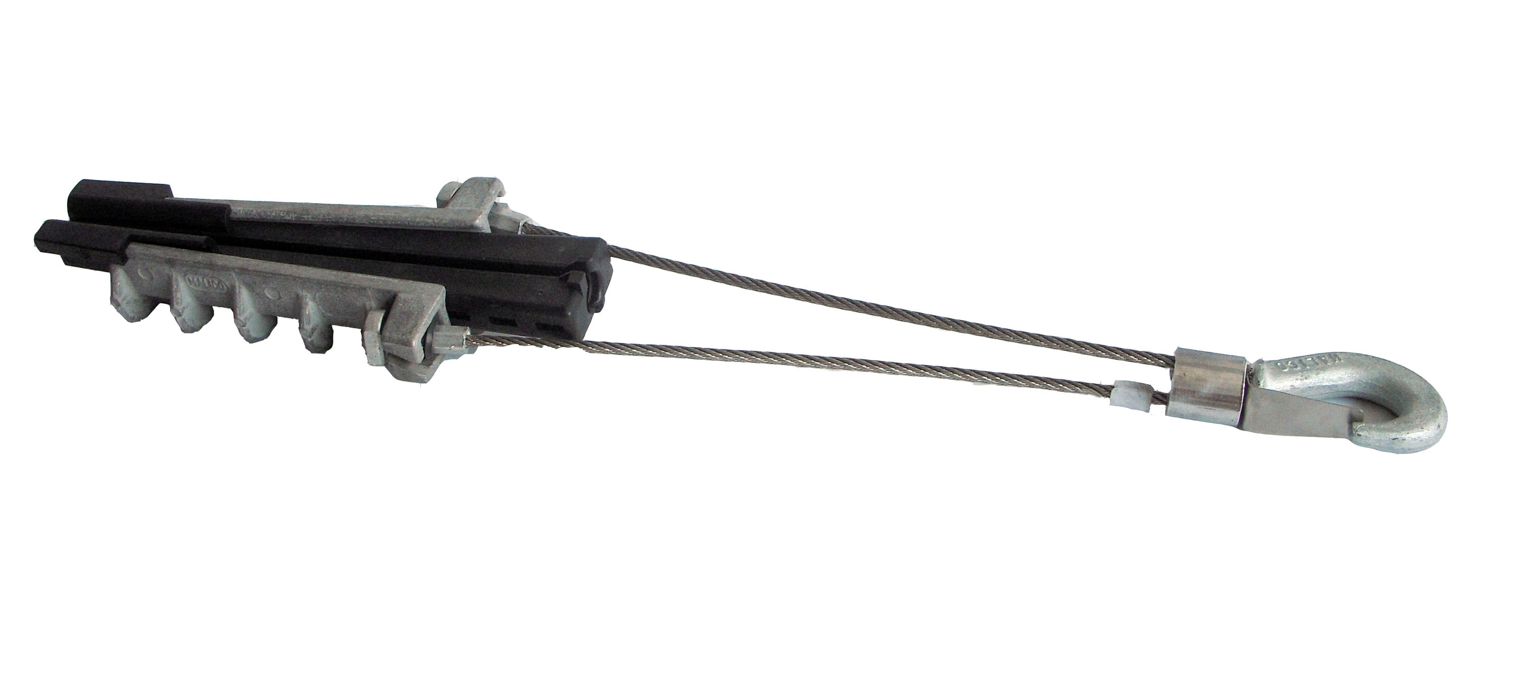 Sicame - Pince ancrage synth avec crochet réseaux torsadés porteur 70 tenue 2000daN