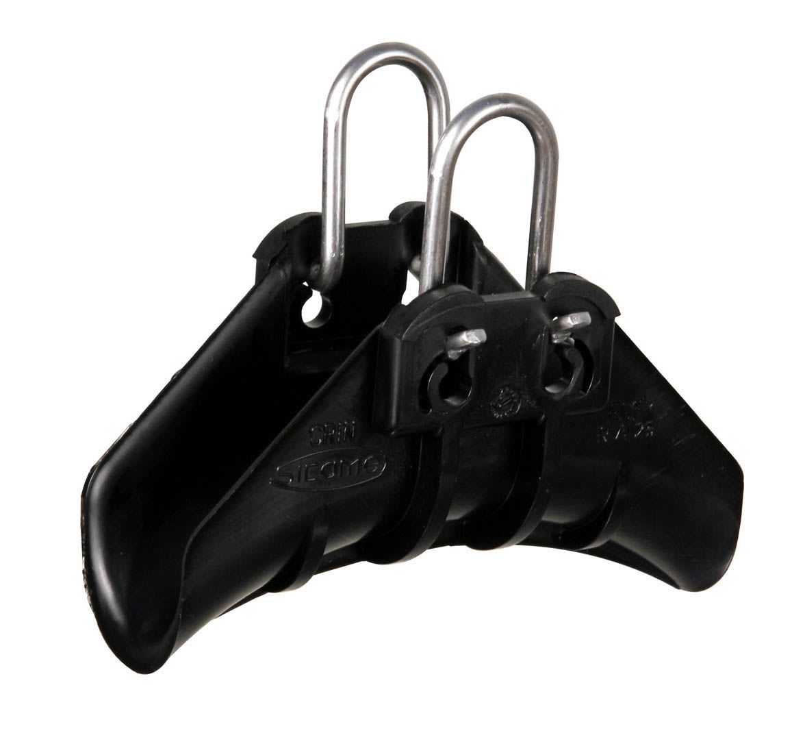 Sicame - Croissant de renvoi d'angle branchement matière isolante avec 2 anneaux inox.