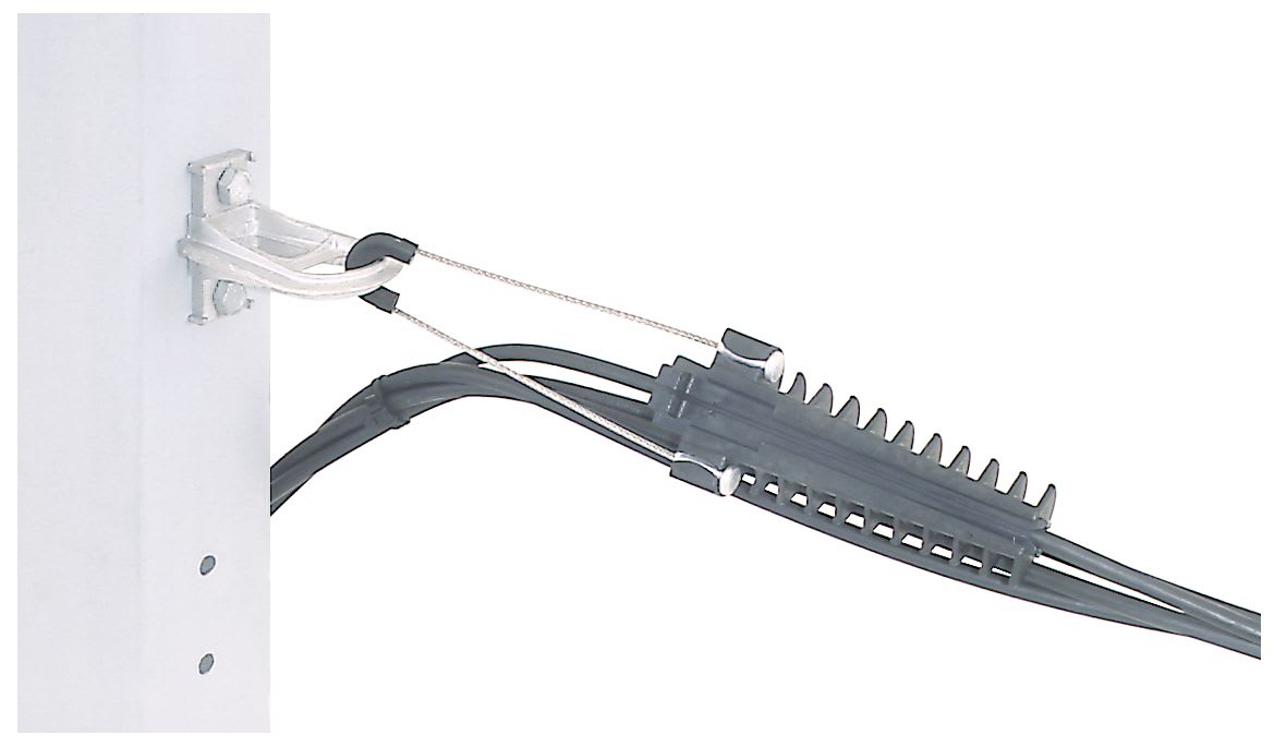 Sicame - Ensemble d'ancrage BT double avec support neutre porteur 54-70