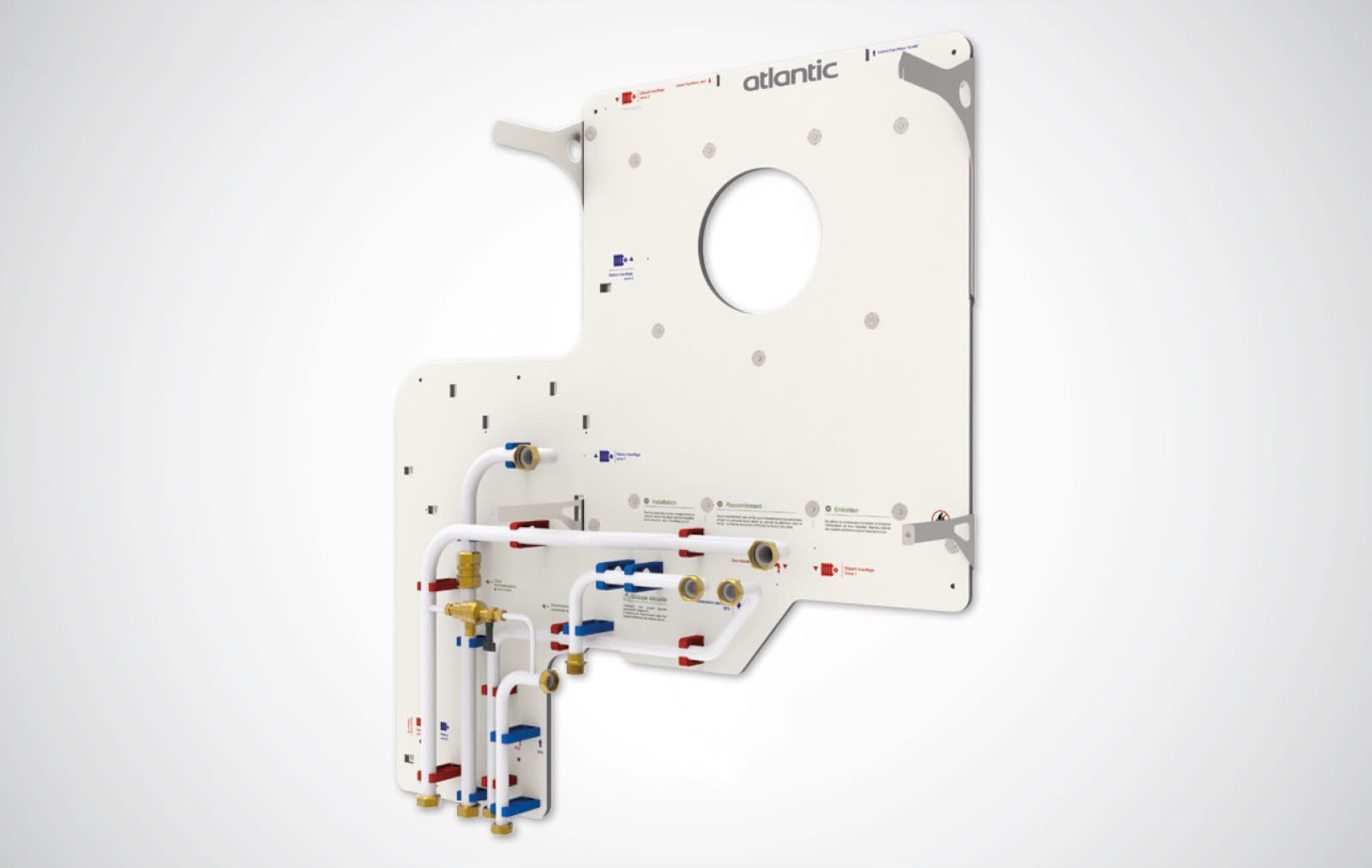 Atlantic APC Home Heating - Dosseret de pré-raccordement Simplifix haut gauche 2 zones