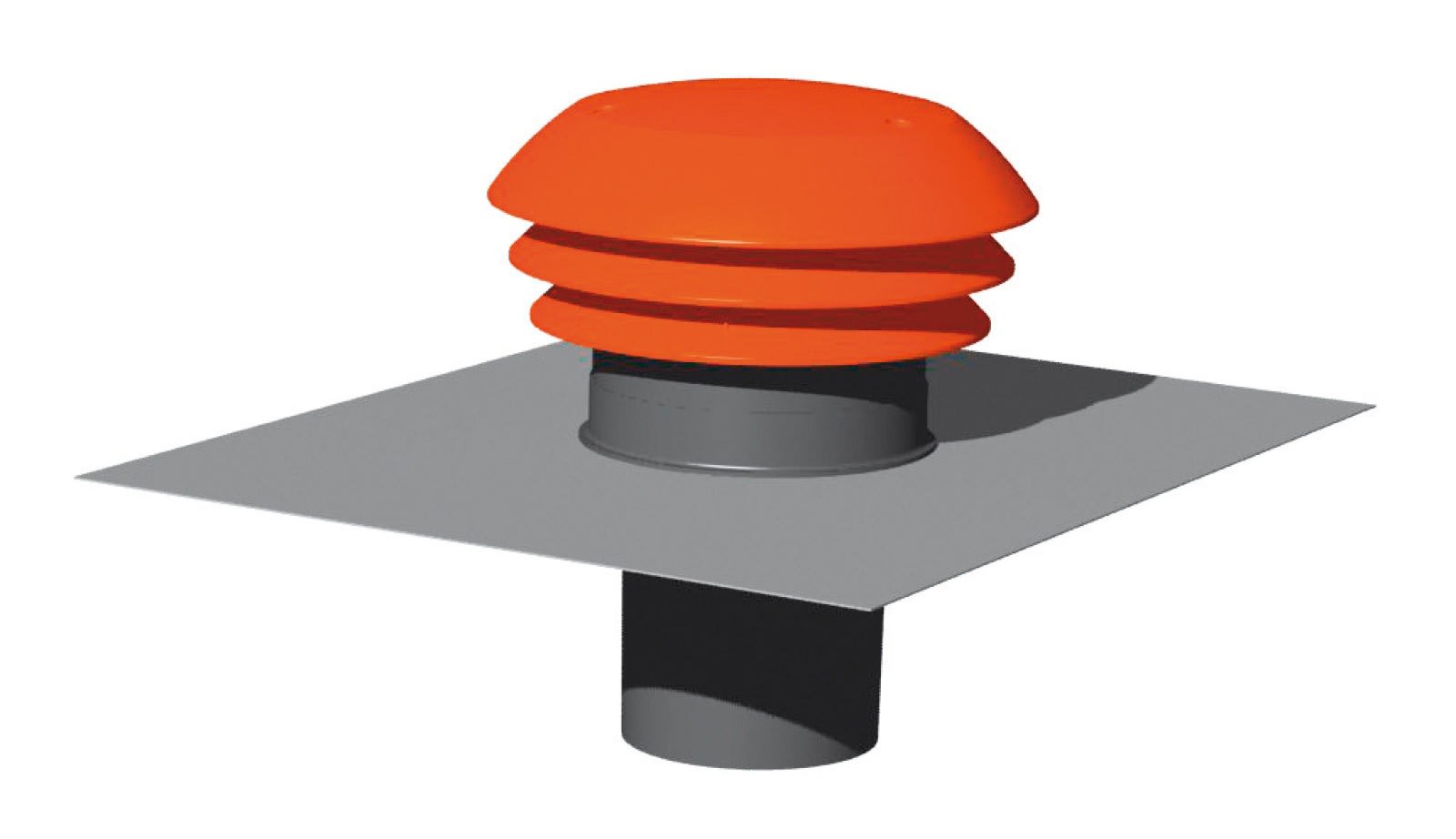 Thermor - Accessoire Thermodynamique entrée/sortie d'air toiture rouge Ø160mm