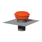 Thermor - Accessoire Thermodynamique entrée/sortie d'air toiture rouge Ø160mm