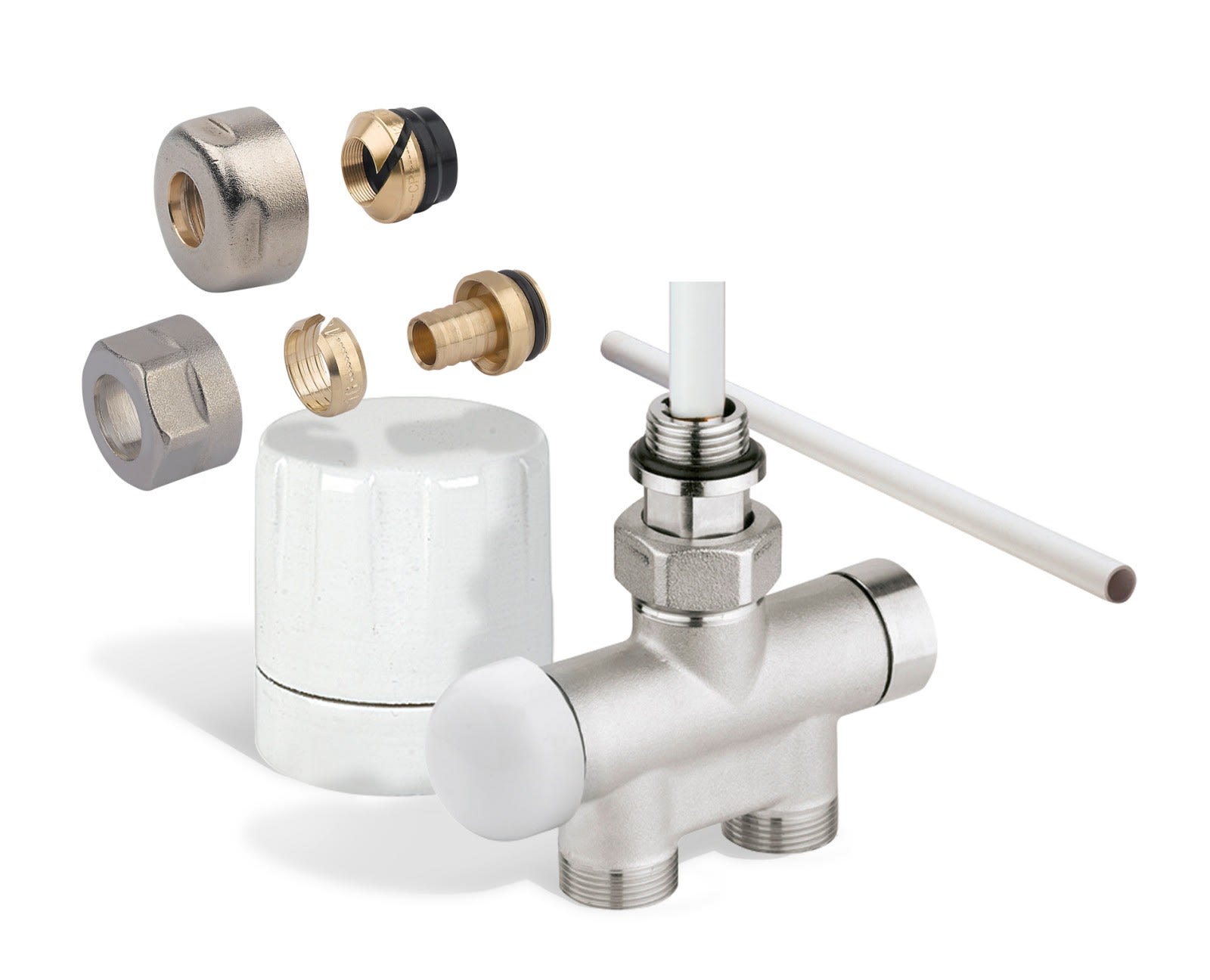 Thermor - Kit raccordement monotube avec entraxe 50mm Nickele manuel