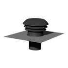 Thermor - Accessoire Thermodynamique entrée/sortie d'air toiture grise Ø125 mm