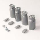 Thermor - pièce de rechange origine fabricant : kit fixations court gris menhir