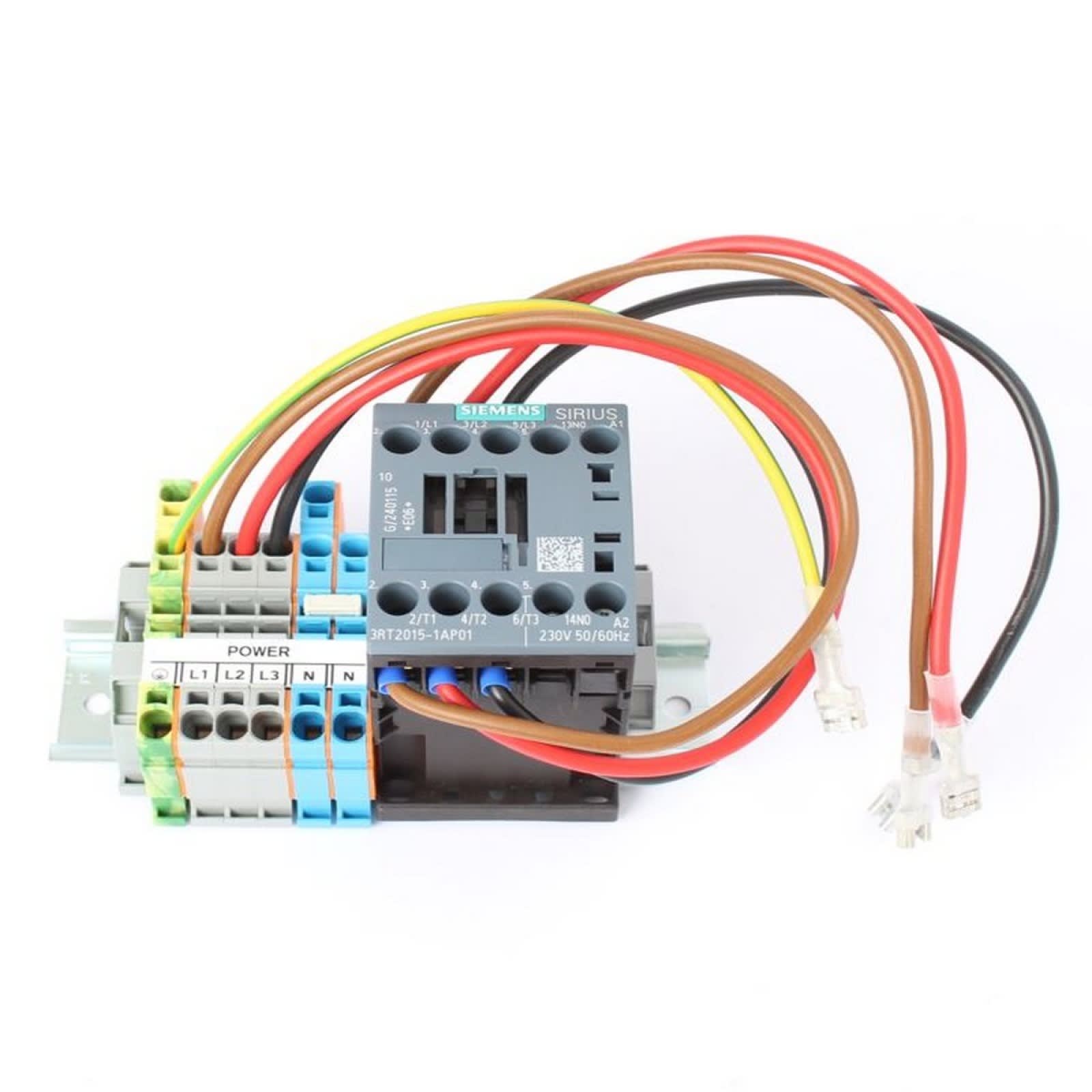 Thermor - relais triphasé et bornes wago intégrés sur rail rail din