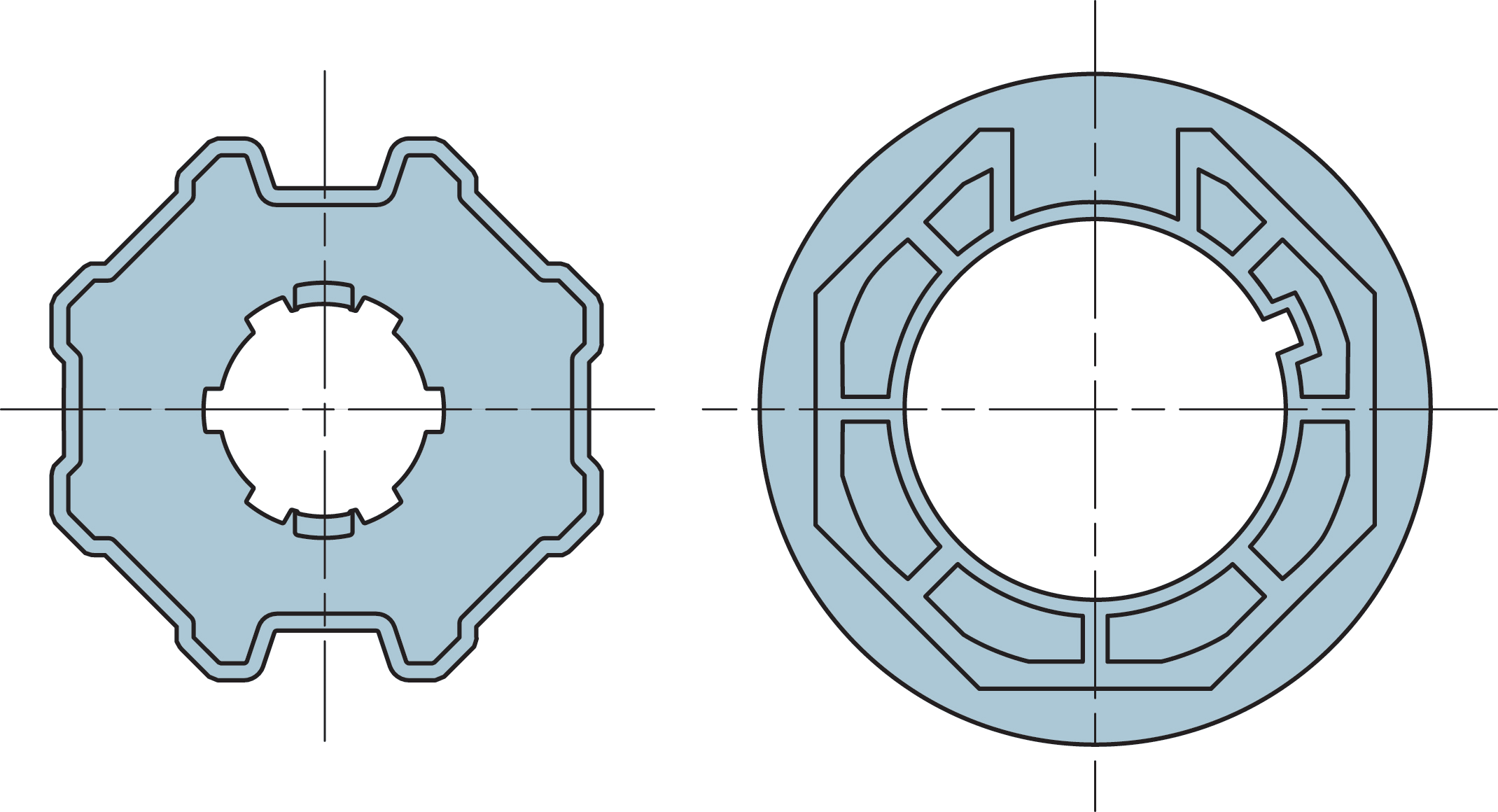 Nice - Adaptation EraM octogonal 70x(1/1.5) roue+couronne