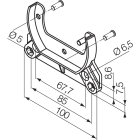 Nice - Support côté caisson, entraxe 67.7/85, pour Era MH