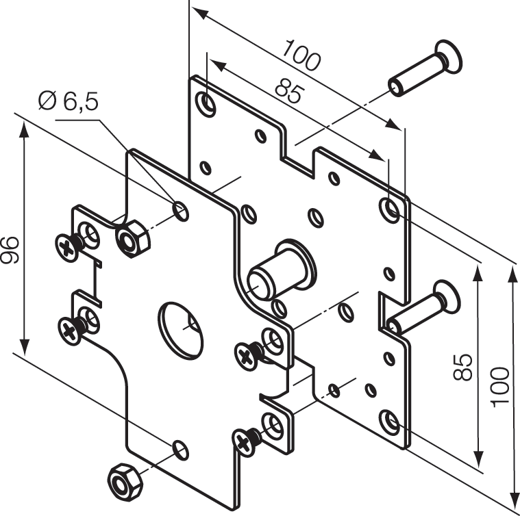 Nice - Support moteur ERALH flancs caisson