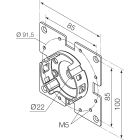 Nice - Support 100x100 avec bride compact