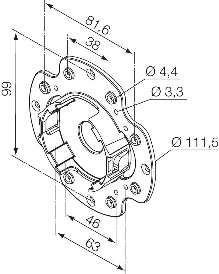 Nice - Support plastique pour flanc Zurflüh Feller (ZF)