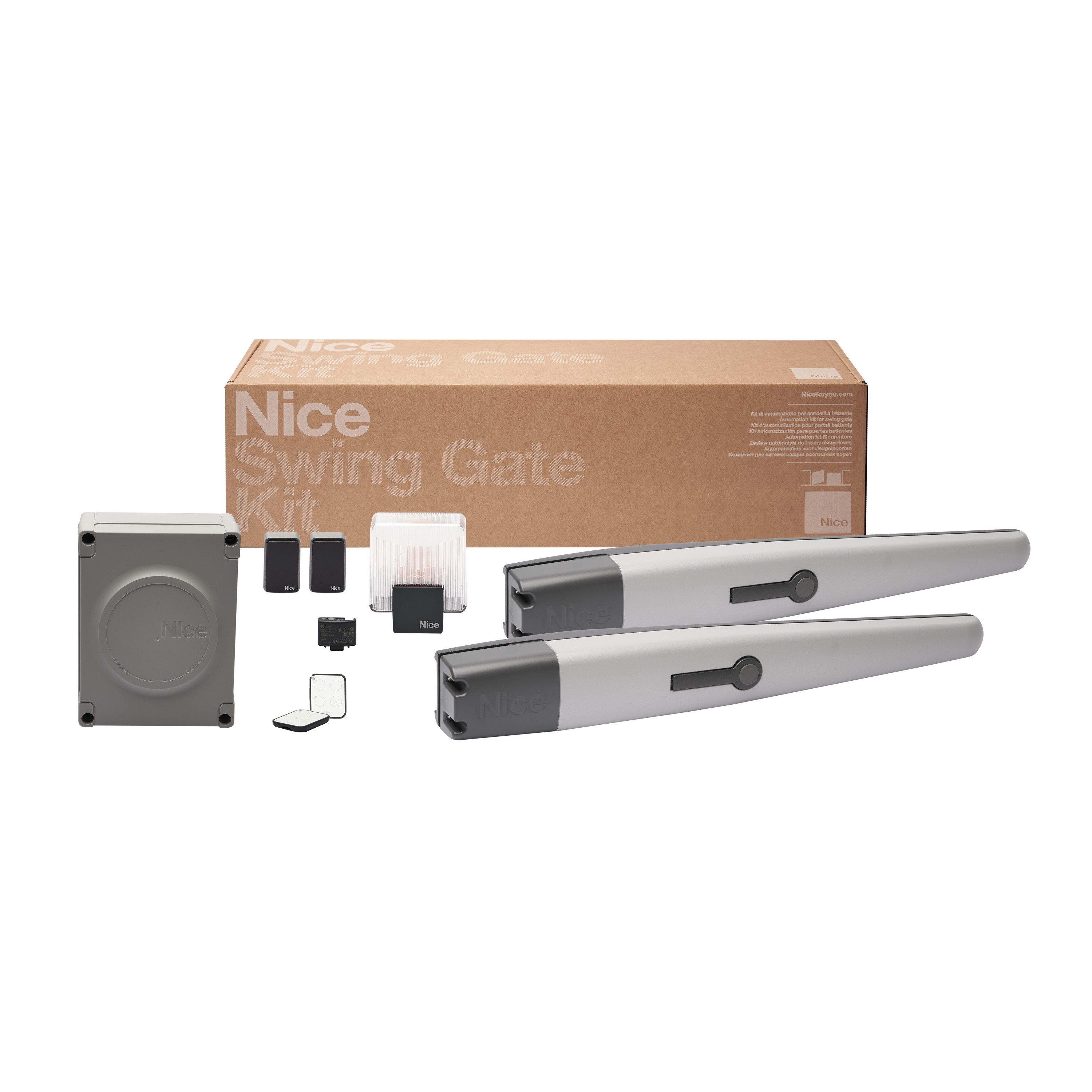 Nice - Kit portail battant 3m/500kg par vantail, bidirectionnel