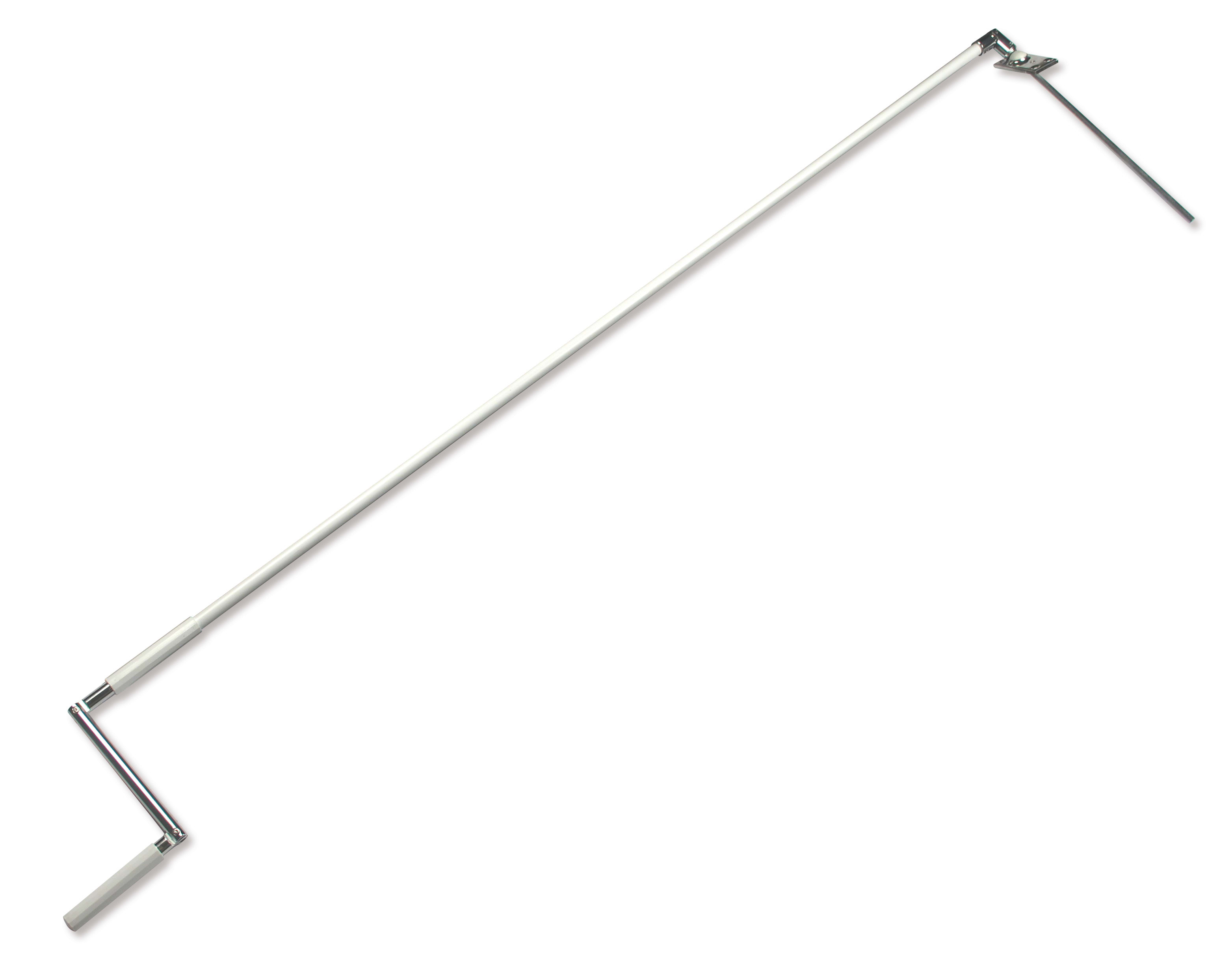 Nice - Tige bride 2 trous,hexagonal 7, RAL9010 L=1500 mm