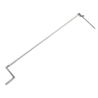 Nice - Tige bride 2 trous,hexagonal 7, RAL9010 L=1500 mm