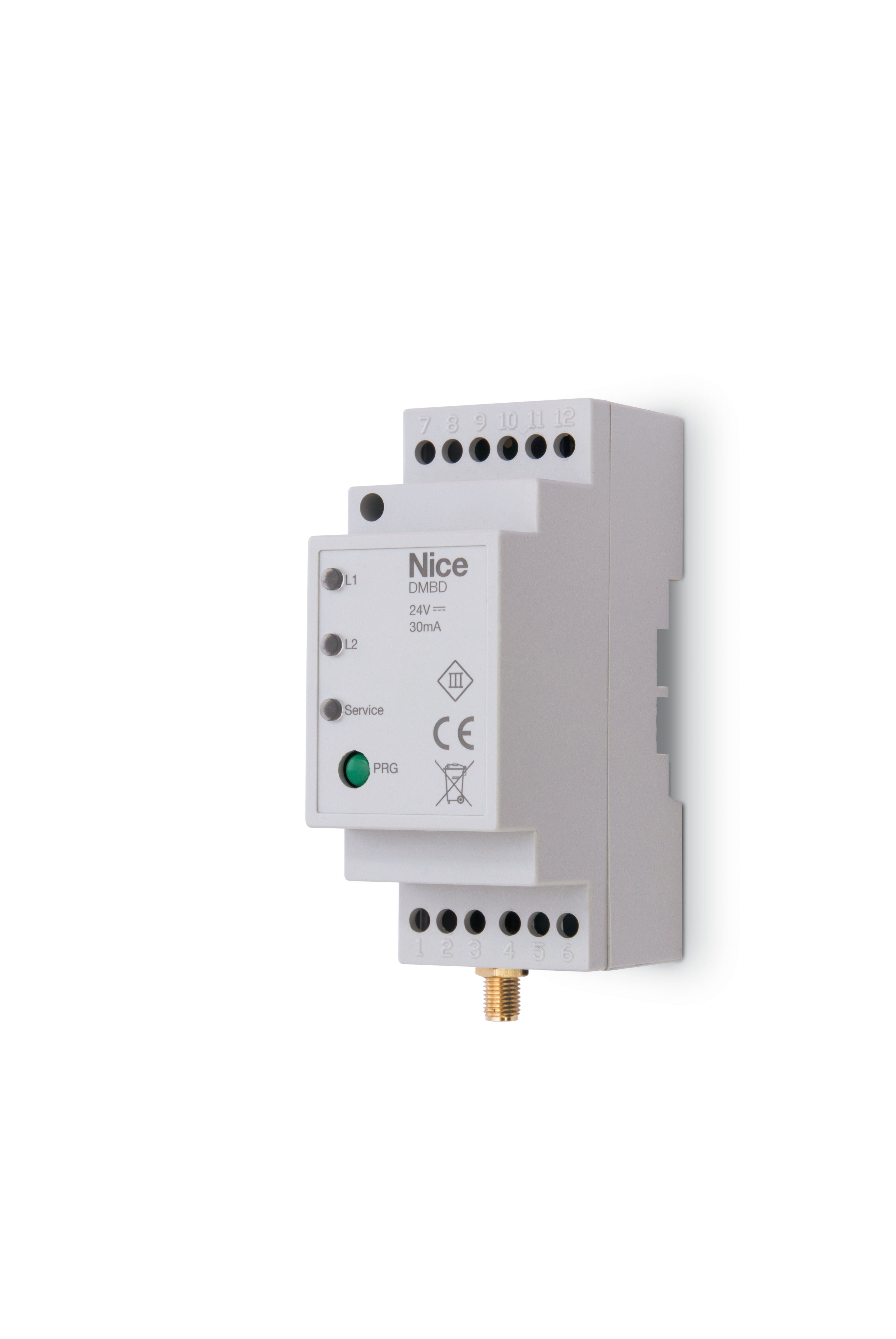 Nice - Module DIN via radio de dispositifs connectes au systeme modulaire Nice