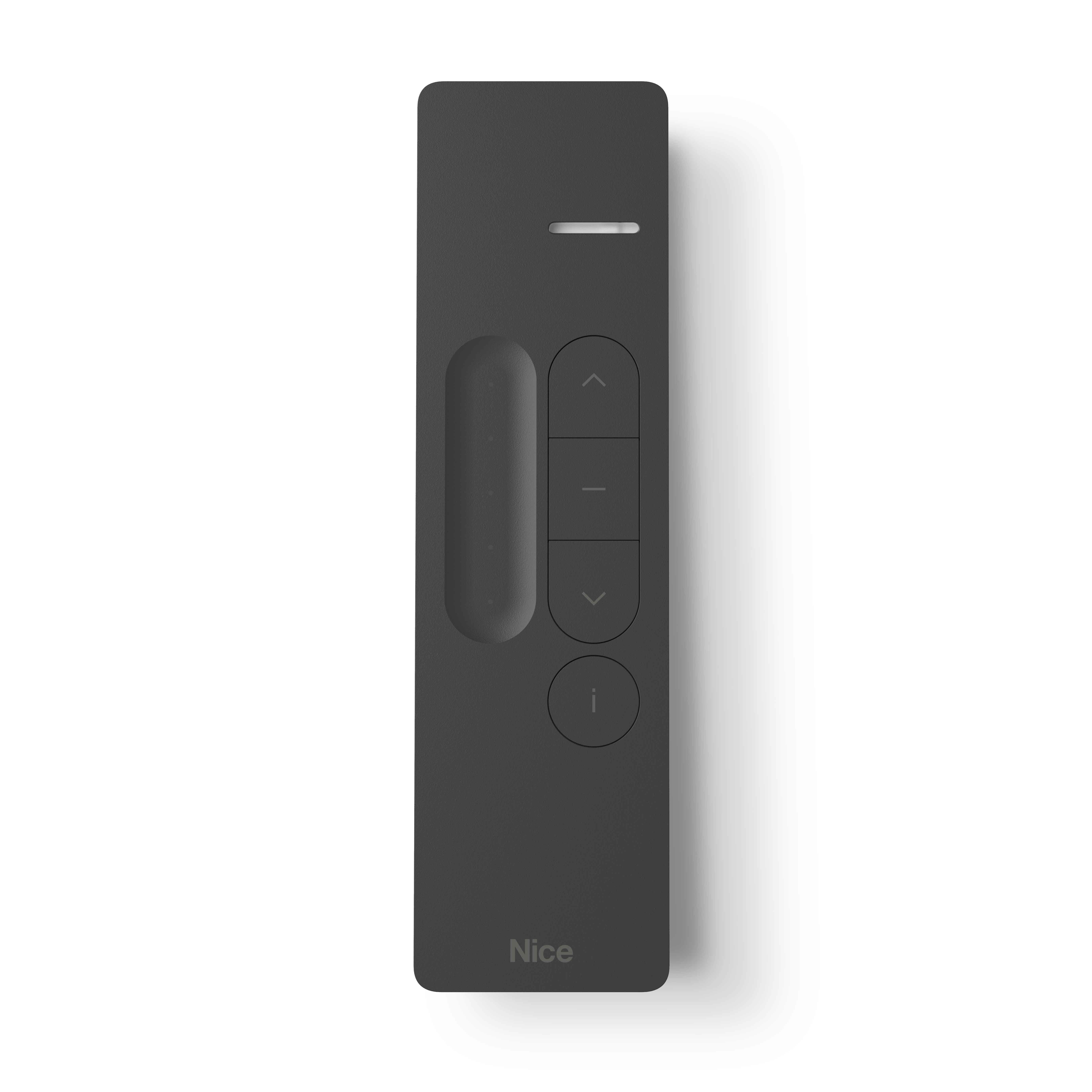 Nice - Émetteur noir Domì P1SV, solaire on-off avec curseur et touche info