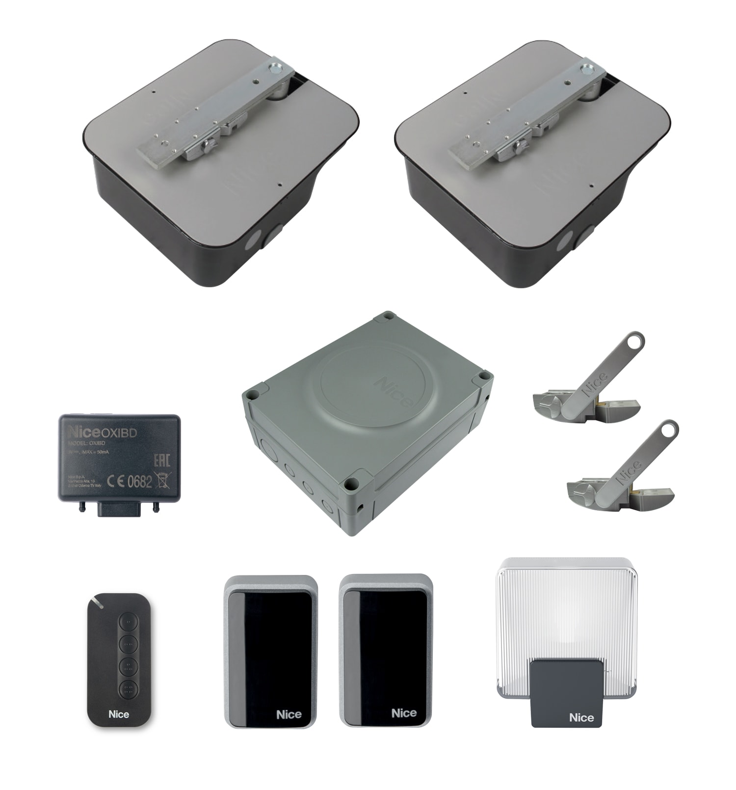 Nice - Kit pour portail battant jusqu'à 3 m par vantail