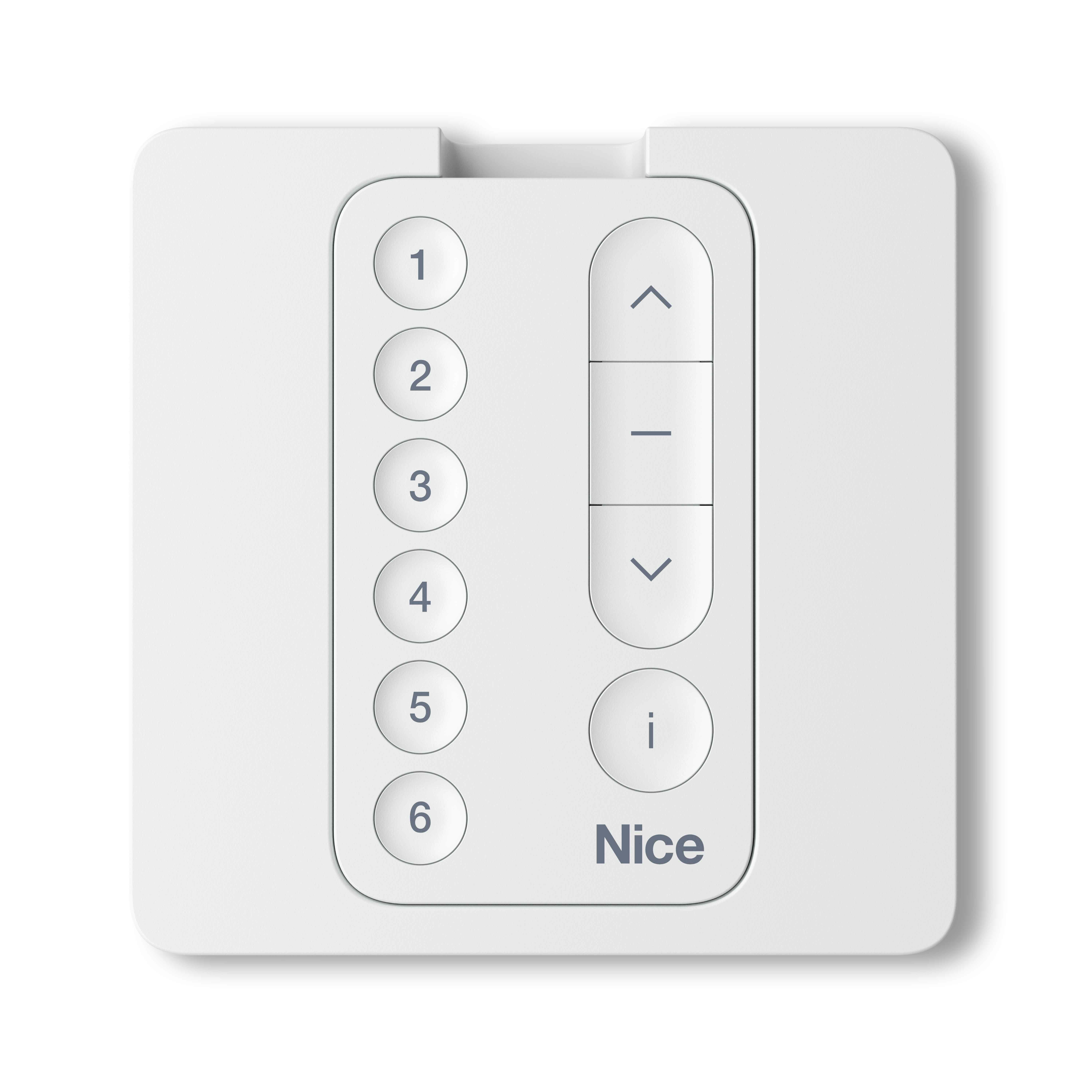 Nice - Émetteur blanc MiniDomì 6 canaux avec support