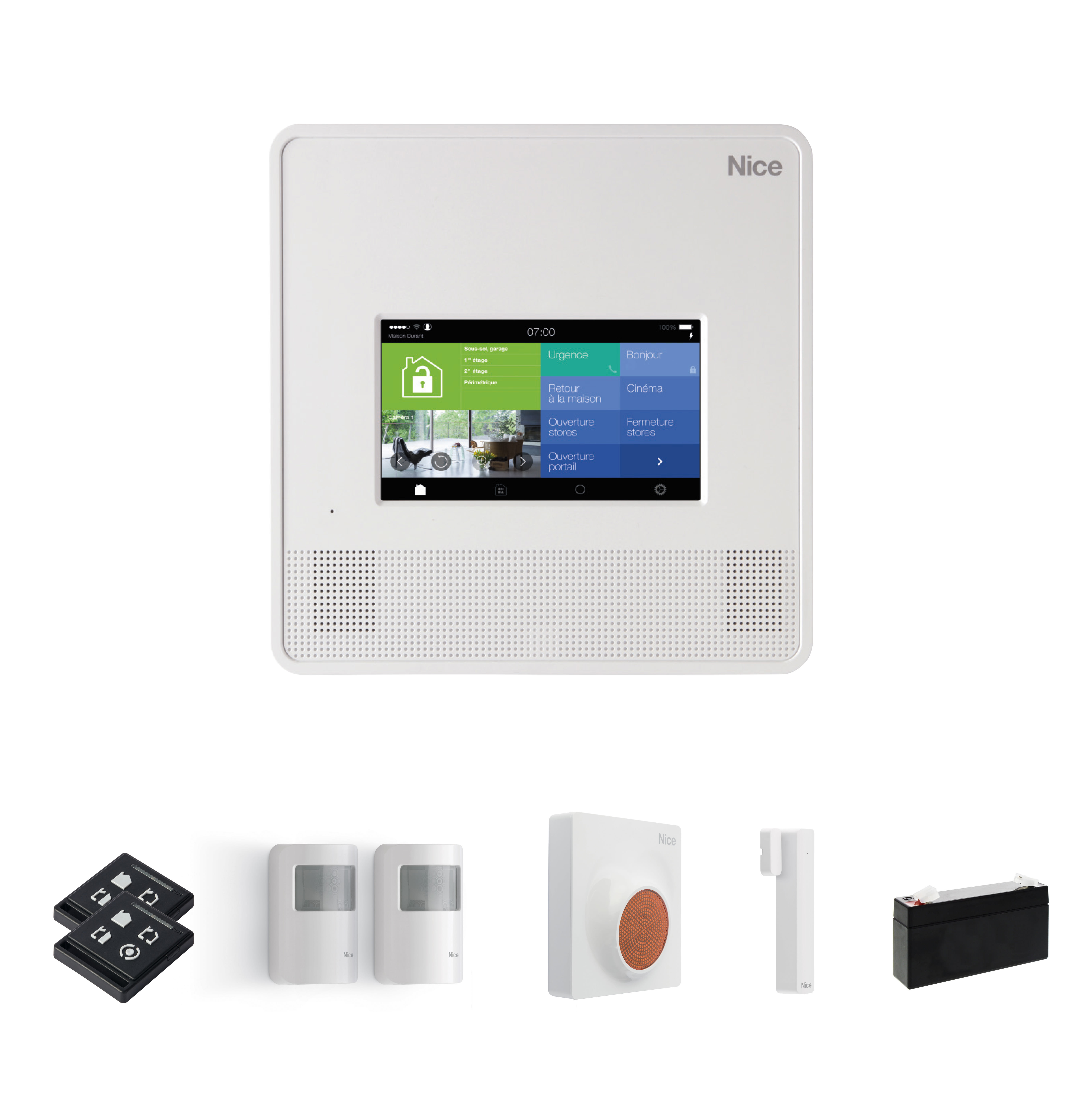Nice - Kit Alarme MyNice avec centrale de commande Wi-Fi et accessoires