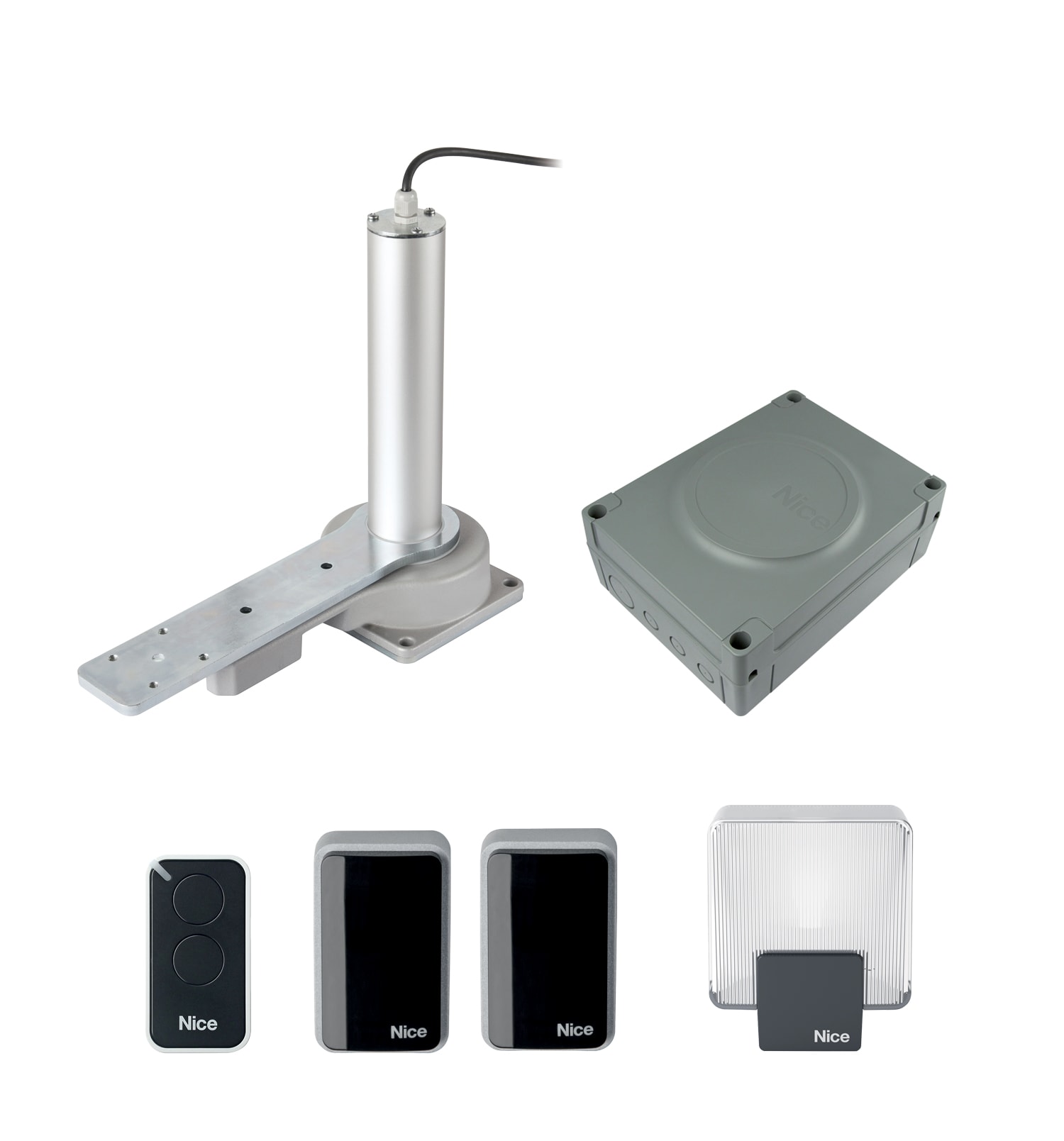 Nice - Kit moteur intégré pour portail battant max 1,8m/100Kg par vantail