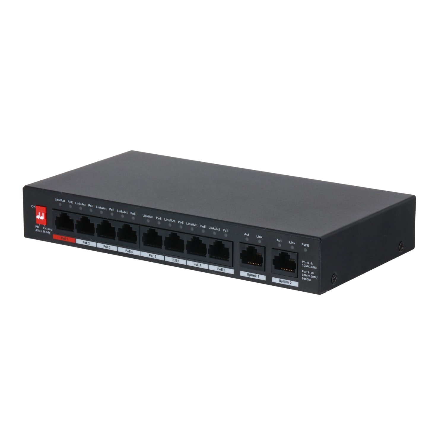 Nice - Switch à 10 ports avec 8 ports PoE (96 W)