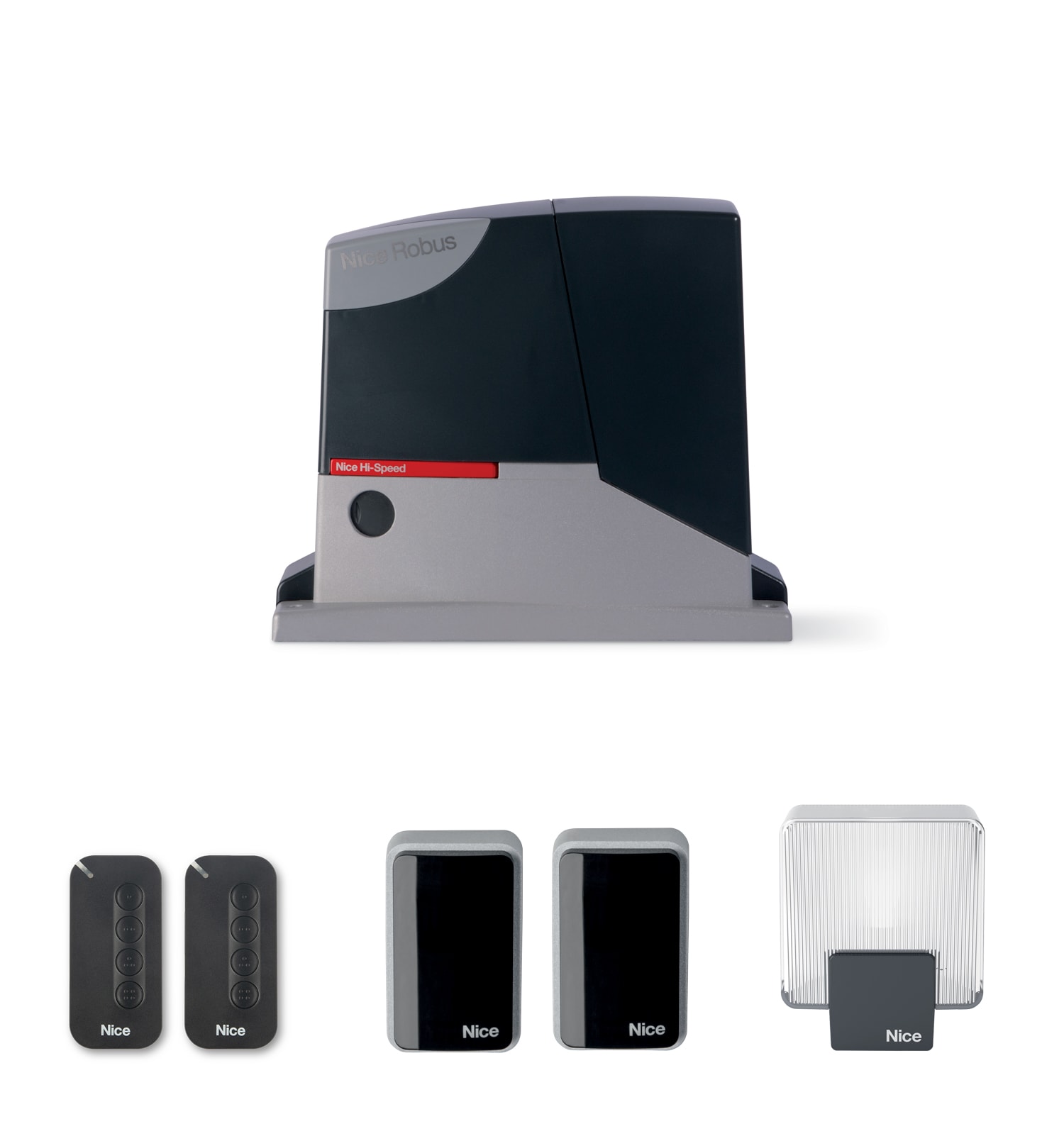 Nice - Kit pour portail coulissant allant jusqu'à 250 kg HI SPEED, BiDi