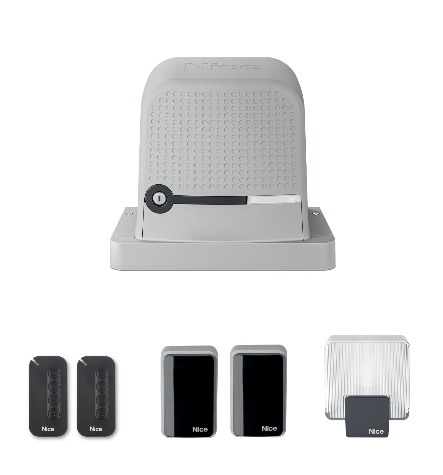 Nice - Kit portail coulissant jusqu'à 400 kg, utilisant technologie bidirectionnelle